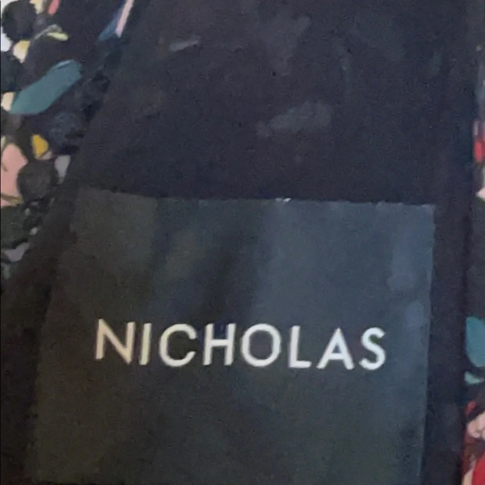 NICHOLAS Floral Chain Neck Wrap Silk Dress - Picture 12 of 15